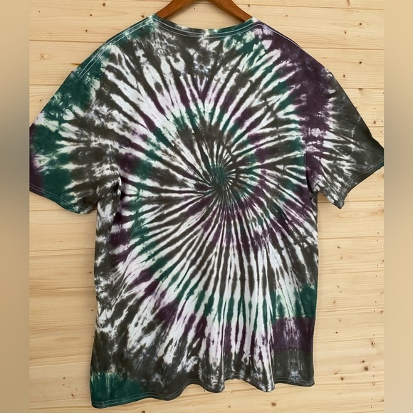 NEW Unisex GILDAN 2X Soft Style Tie Dye Green Brown Camo T-Shirt - Picture 5 of 8